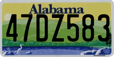 AL license plate 47DZ583