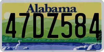 AL license plate 47DZ584
