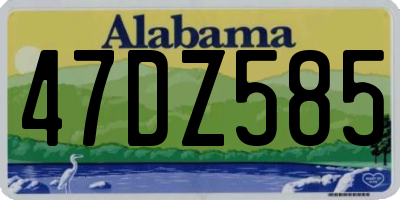 AL license plate 47DZ585
