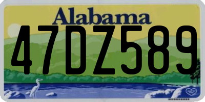 AL license plate 47DZ589