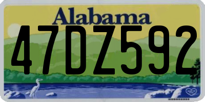 AL license plate 47DZ592