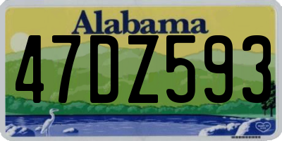 AL license plate 47DZ593
