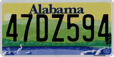 AL license plate 47DZ594