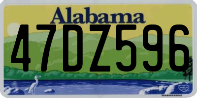 AL license plate 47DZ596