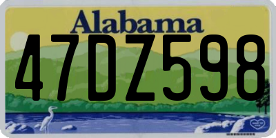AL license plate 47DZ598