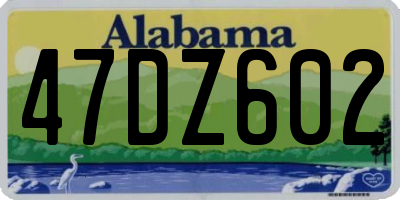 AL license plate 47DZ602