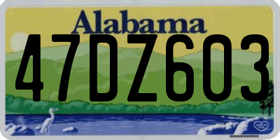 AL license plate 47DZ603