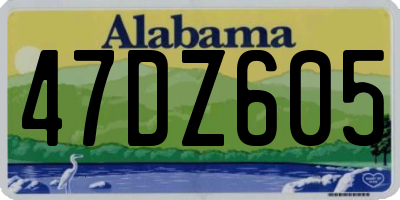 AL license plate 47DZ605