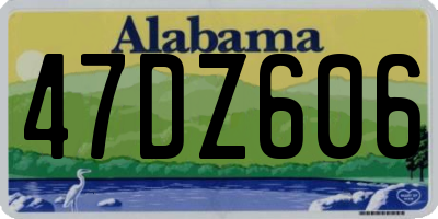 AL license plate 47DZ606