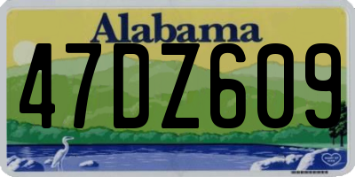 AL license plate 47DZ609