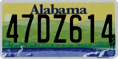 AL license plate 47DZ614