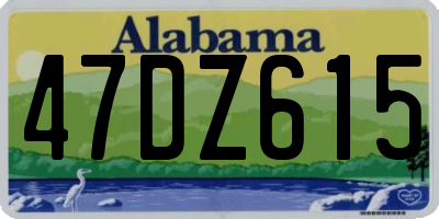 AL license plate 47DZ615