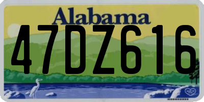 AL license plate 47DZ616