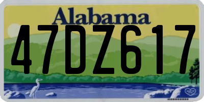 AL license plate 47DZ617