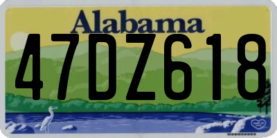 AL license plate 47DZ618