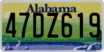 AL license plate 47DZ619