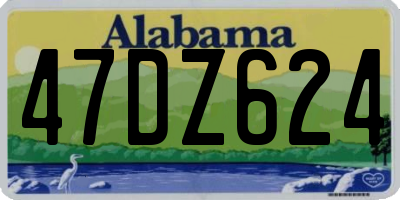 AL license plate 47DZ624