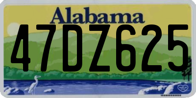 AL license plate 47DZ625