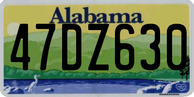 AL license plate 47DZ630