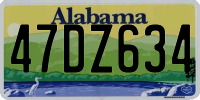 AL license plate 47DZ634