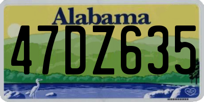 AL license plate 47DZ635