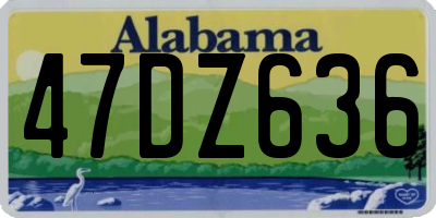 AL license plate 47DZ636