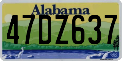 AL license plate 47DZ637