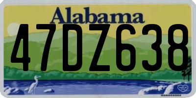 AL license plate 47DZ638