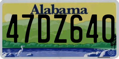 AL license plate 47DZ640
