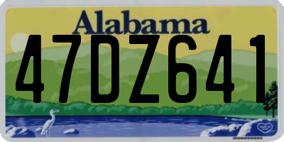 AL license plate 47DZ641