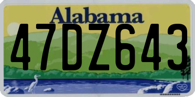 AL license plate 47DZ643