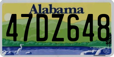 AL license plate 47DZ648