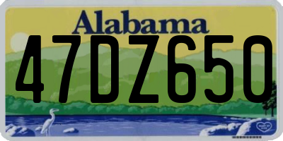AL license plate 47DZ650