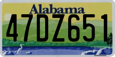 AL license plate 47DZ651