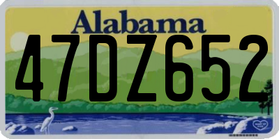 AL license plate 47DZ652