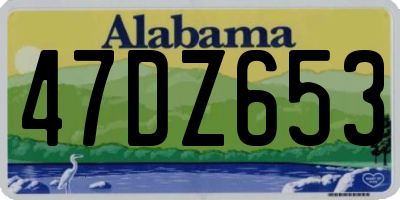 AL license plate 47DZ653