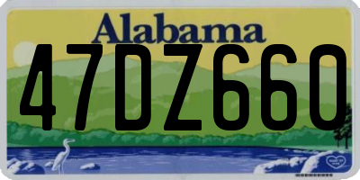 AL license plate 47DZ660