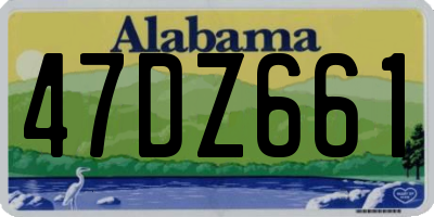AL license plate 47DZ661