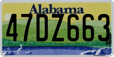 AL license plate 47DZ663