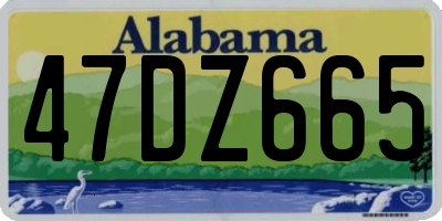 AL license plate 47DZ665