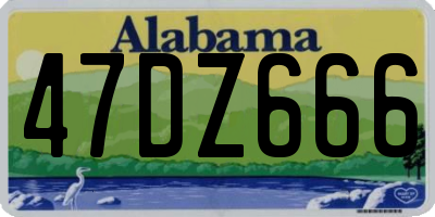 AL license plate 47DZ666