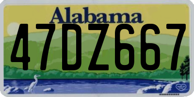 AL license plate 47DZ667