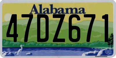 AL license plate 47DZ671