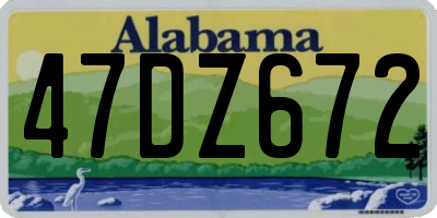 AL license plate 47DZ672