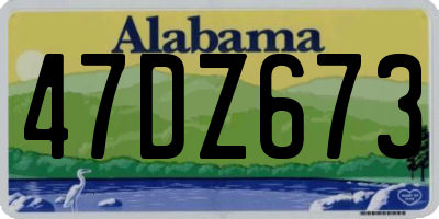 AL license plate 47DZ673