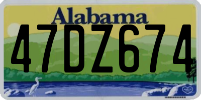 AL license plate 47DZ674