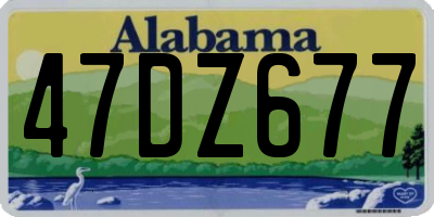 AL license plate 47DZ677