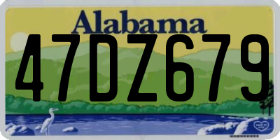 AL license plate 47DZ679