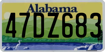 AL license plate 47DZ683
