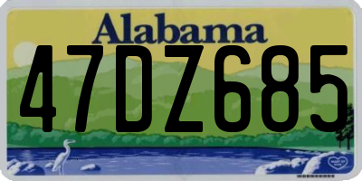 AL license plate 47DZ685